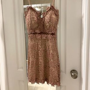 Mauve lace dress